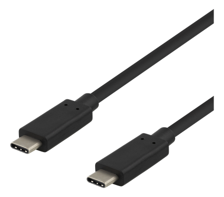 Deltaco USB-C-kabel, 1m, USB 3.1 Gen 2, 10 Gbps